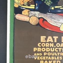 Original WWI US Poster'Eat More Corn Oats Rye' U. S. Food Administration
