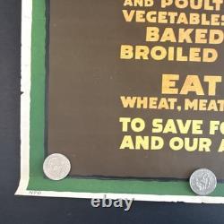 Original WWI US Poster'Eat More Corn Oats Rye' U. S. Food Administration