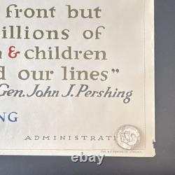 Original WWI US Poster'Keep It Coming' Gen. John J. Pershing Quote