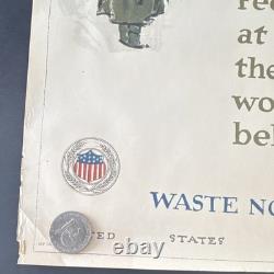 Original WWI US Poster'Keep It Coming' Gen. John J. Pershing Quote