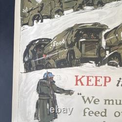 Original WWI US Poster'Keep It Coming' Gen. John J. Pershing Quote