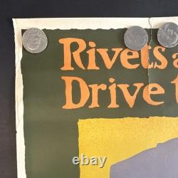 Original WWI US Poster'Rivets are Bayonets Drive Them Home!' J. E. Sheridan