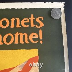 Original WWI US Poster'Rivets are Bayonets Drive Them Home!' J. E. Sheridan