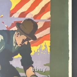 Original WWI US Poster'Rivets are Bayonets Drive Them Home!' J. E. Sheridan