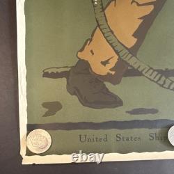Original WWI US Poster'Rivets are Bayonets Drive Them Home!' J. E. Sheridan