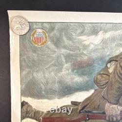 Original WWI US Poster'Victory is a Question of Stamina' Wheat Meat Fats Sugar