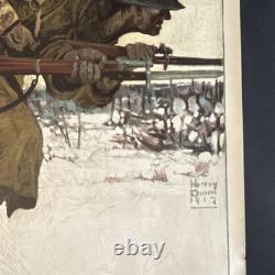Original WWI US Poster'Victory is a Question of Stamina' Wheat Meat Fats Sugar