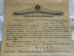 Original WWI U. S. Army Appointment Document 1918 Edward J. Dahms Camp Custer