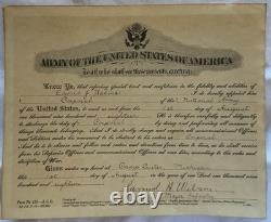 Original WWI U. S. Army Appointment Document 1918 Edward J. Dahms Camp Custer