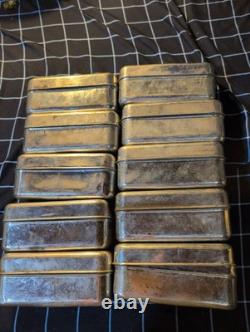 Original WWI U. S. Army Model 1916 1917 Bacon Ration Tins, Lot 10 Militatia USA