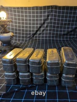 Original WWI U. S. Army Model 1916 1917 Bacon Ration Tins, Lot 10 Militatia USA