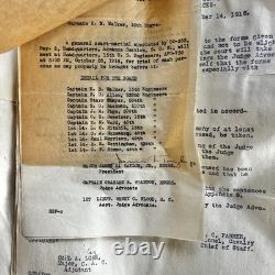 Original WWI U. S. Army Papers Death/Accident Investigation 1918 Military Docs