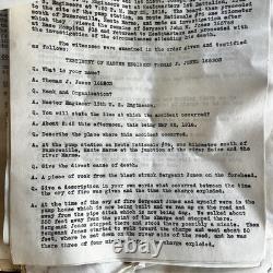 Original WWI U. S. Army Papers Death/Accident Investigation 1918 Military Docs