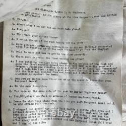 Original WWI U. S. Army Papers Death/Accident Investigation 1918 Military Docs