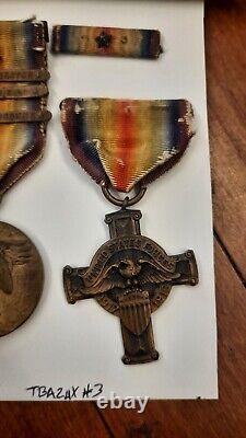 Original WWI U. S. Victory Medals Lot of 2 with3 Bars & Stars World War 1