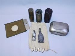 Original WWI WWII US Soldier's Belongings Kit Bag Contents Spats Bible Shaving