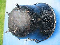 Original WW 1 German Helmet converted to coal scuttle just after the War