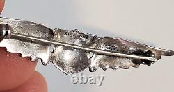 Original WW I WW1 Sterling Silver Army Air Service Pilot Wings Pin Back 2.5