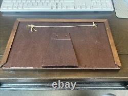 Original World War I wooden framed & matted Candid 3 photos of young US soldier