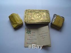 Original Ww1 Brass Princess Mary Christmas Tin 1914 With Contents