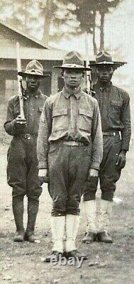 Original Ww1 U. S. Army Armed African American Squad Photo Postcard Rppc