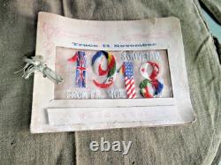 Original Ww1 Us Army Field Gear 2 Hats Shirt 2 France Souvenirs Group Of 5 Items