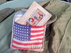 Original Ww1 Us Army Field Gear 2 Hats Shirt 2 France Souvenirs Group Of 5 Items