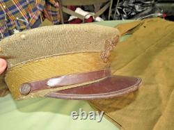 Original Ww1 Us Army Field Gear 2 Hats Shirt 2 France Souvenirs Group Of 5 Items