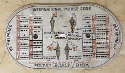 Original! Ww1 Us Army / Navy / Usmc Semaphore / Morse Code Pocket Calculator