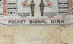 Original! Ww1 Us Army / Navy / Usmc Semaphore / Morse Code Pocket Calculator