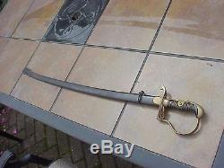 Original Wwi German Double Engraved Unit Marked Sword / Saber