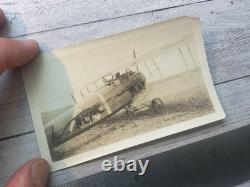 Original Wwi Photo Fighter Pilot In Panther Unit Marked Spad Aircraft