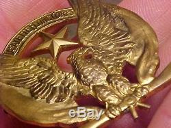 Original Wwi Ultra Rare Us / French Lafayette Flying Corps Badge With Star