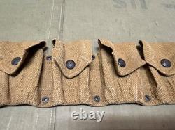 Original Wwi Us Army Eagle Snap Combat Field 9 Pocket Ammo Belt-mills