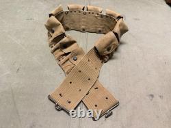 Original Wwi Us Army Eagle Snap Combat Field 9 Pocket Ammo Belt-mills