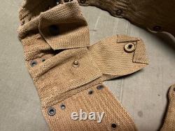 Original Wwi Us Army Eagle Snap Combat Field 9 Pocket Ammo Belt-mills