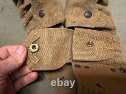 Original Wwi Us Army Eagle Snap Combat Field 9 Pocket Ammo Belt-mills