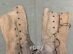 Original Wwi Us Army Infantry M1917 Combat Field Leggings- Size 3