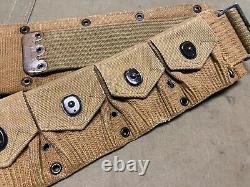 Original Wwi Us Army M1903 Infantry Field 10 Pocket Ammo Belt-mills