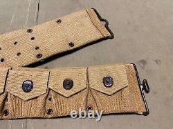 Original Wwi Us Army M1903 Infantry Field 10 Pocket Ammo Belt-mills