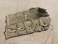 Original Wwi Us Army M1903 Infantry Field 10 Pocket Eagle Snap Ammo Belt-mills