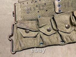 Original Wwi Us Army M1903 Infantry Field 10 Pocket Eagle Snap Ammo Belt-mills