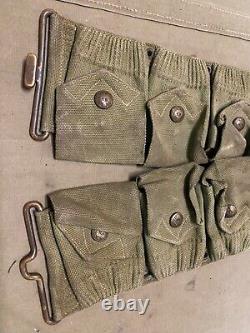 Original Wwi Us Army M1903 Infantry Field 10 Pocket Eagle Snap Ammo Belt-mills