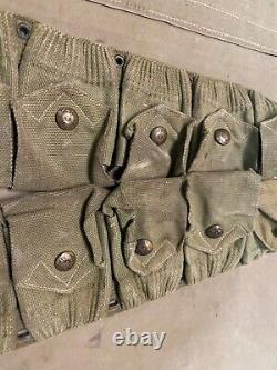 Original Wwi Us Army M1903 Infantry Field 10 Pocket Eagle Snap Ammo Belt-mills