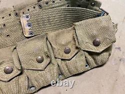 Original Wwi Us Army M1903 Infantry Field 10 Pocket Eagle Snap Ammo Belt-mills