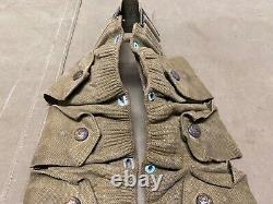 Original Wwi Us Army M1903 Infantry Field 10 Pocket Eagle Snap Ammo Belt-mills