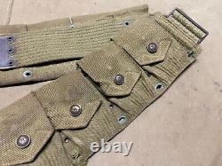 Original Wwi Us Army M1903 Infantry Field 10 Pocket Eagle Snap Ammo Belt-mills