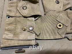 Original Wwi Us Army M1903 Infantry Field 10 Pocket Eagle Snap Ammo Belt-mills