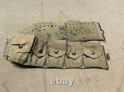 Original Wwi Us Army M1903 Infantry Field 10 Pocket Eagle Snap Ammo Belt-mills