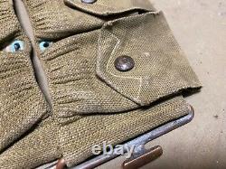 Original Wwi Us Army M1903 Infantry Field 10 Pocket Eagle Snap Ammo Belt-mills